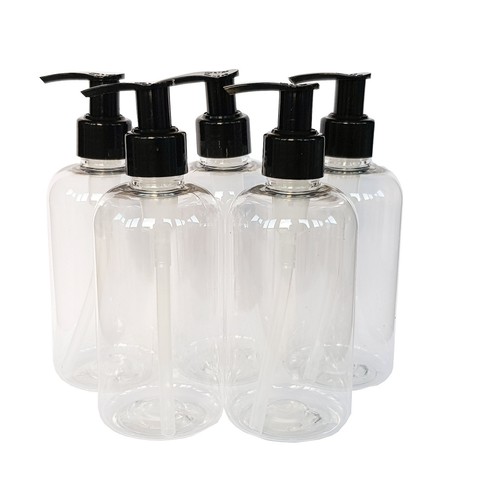 Clear plastic bottles with - clear,