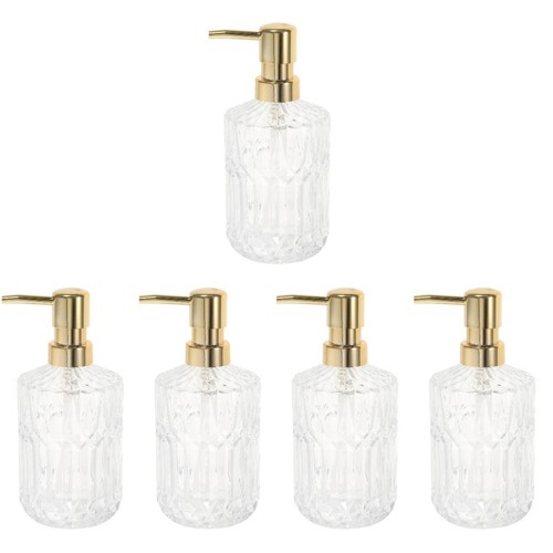 Transparent glass pump bottle - transparent,
