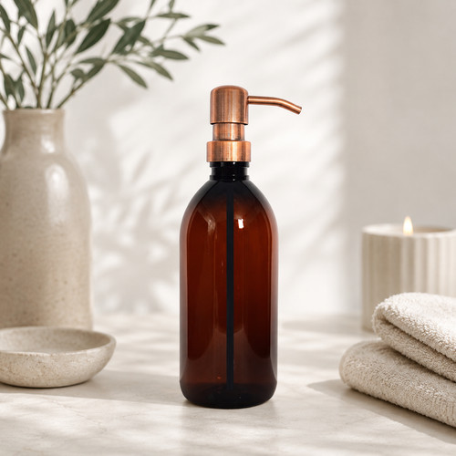 500ml amber plastic soap - amber,