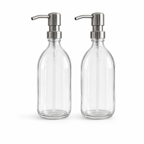 500ml clear glass soap - clear,