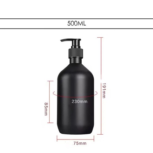 Matte black soap - black, dispenser