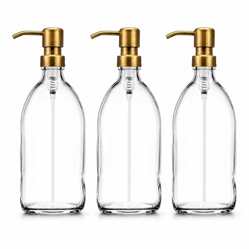 500ml clear glass - clear, soap