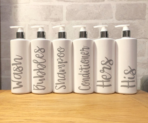 White personalised pump - personalised,
