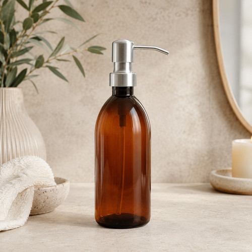 500ml amber plastic soap - amber,