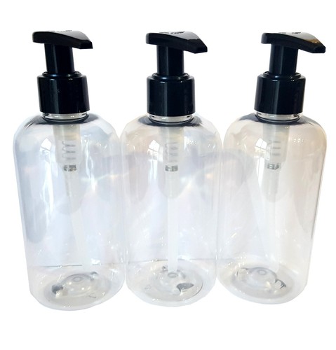 Clear plastic bottles with - 3,