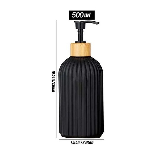 500ml bamboo pump - bamboo, soap